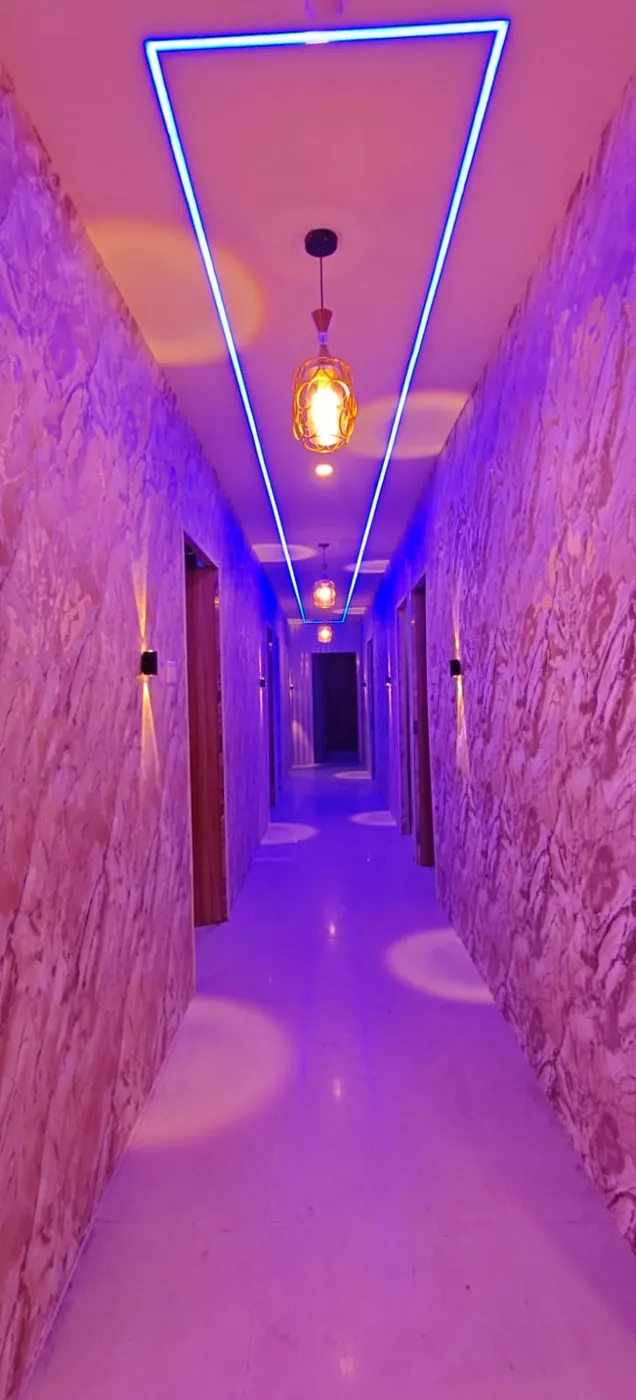 Corridor leading to the treatment rooms at Liva Thai Spa